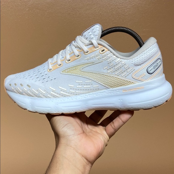 Brooks Glycerin 20 Women’s Running Sneakers “White Grey Peach” Size 10 Medium - Picture 8 of 16